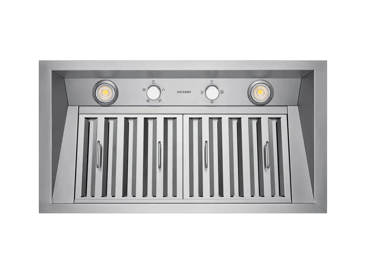 VICTORY Q2 700 CFM Stainless Steel Insert Range Hood - Powerful Kitchen Ventilation for Smoke & Odor Removal - Perfect for Modern Home Cooking & Grilling