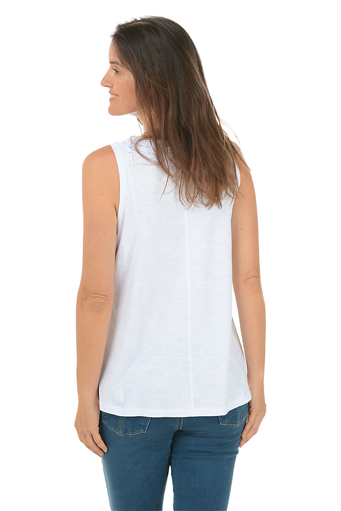 Stylish Ruffled Neck Slub Knit Tank Top for Women - Trendy Summer Casual Wear, Perfect for Beach Outings and Layering