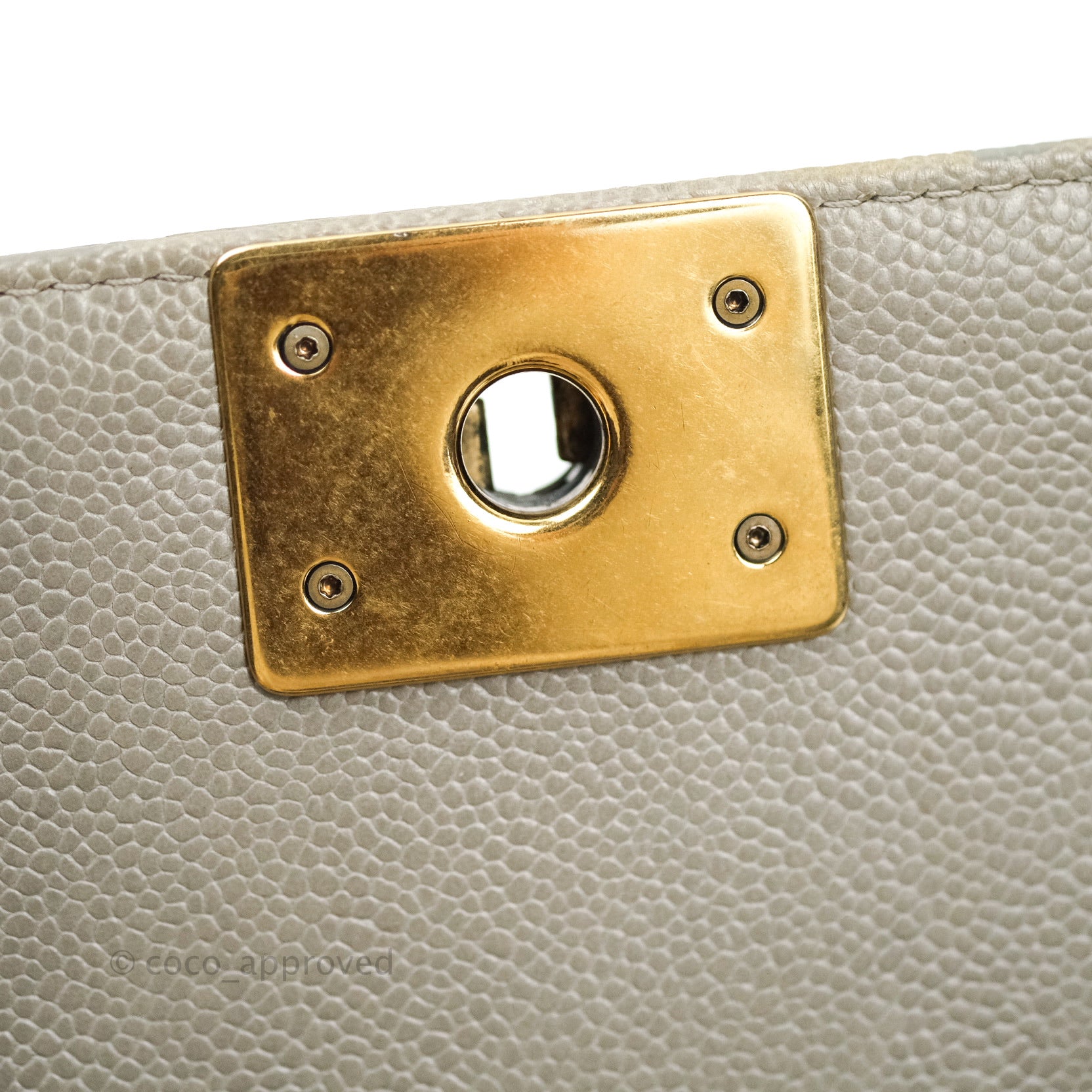 Chanel Boy Quilted Medium Handbag in Taupe Grey Caviar Leather with Gold Hardware - Perfect for Work, Evening Events & Luxury Fashion Accessories