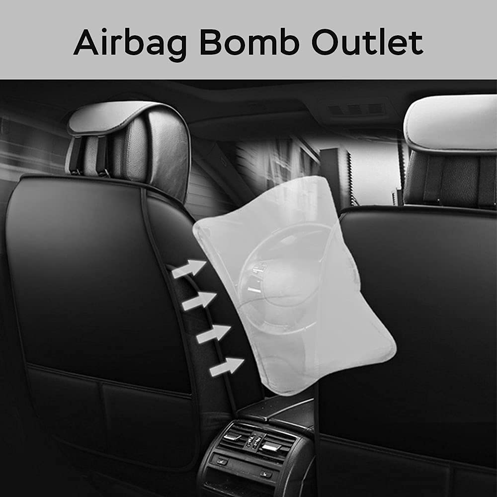 Premium Leather Car Seat Covers for Chevy Suburban 2007-2019 Models - 5-Seat Full Set, Waterproof & Durable Vehicle Seat Protectors (Gray, MH33) - Perfect for Road Trips, Family Travel & Daily Commuting