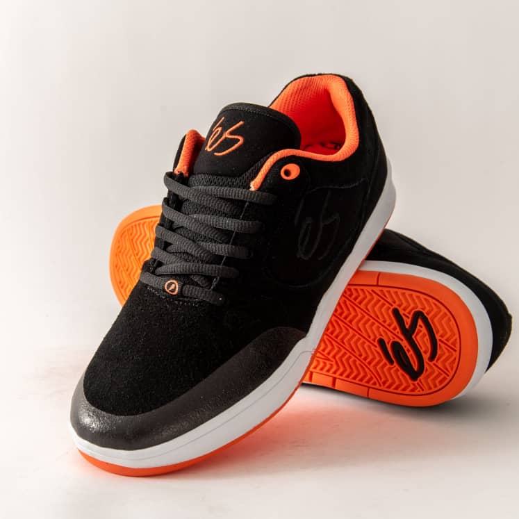 Es Swift 1.5 Running Shoes for Men - Lightweight Breathable Athletic Sneakers in Black/Orange - Perfect for Jogging, Gym Workouts & Daily Wear