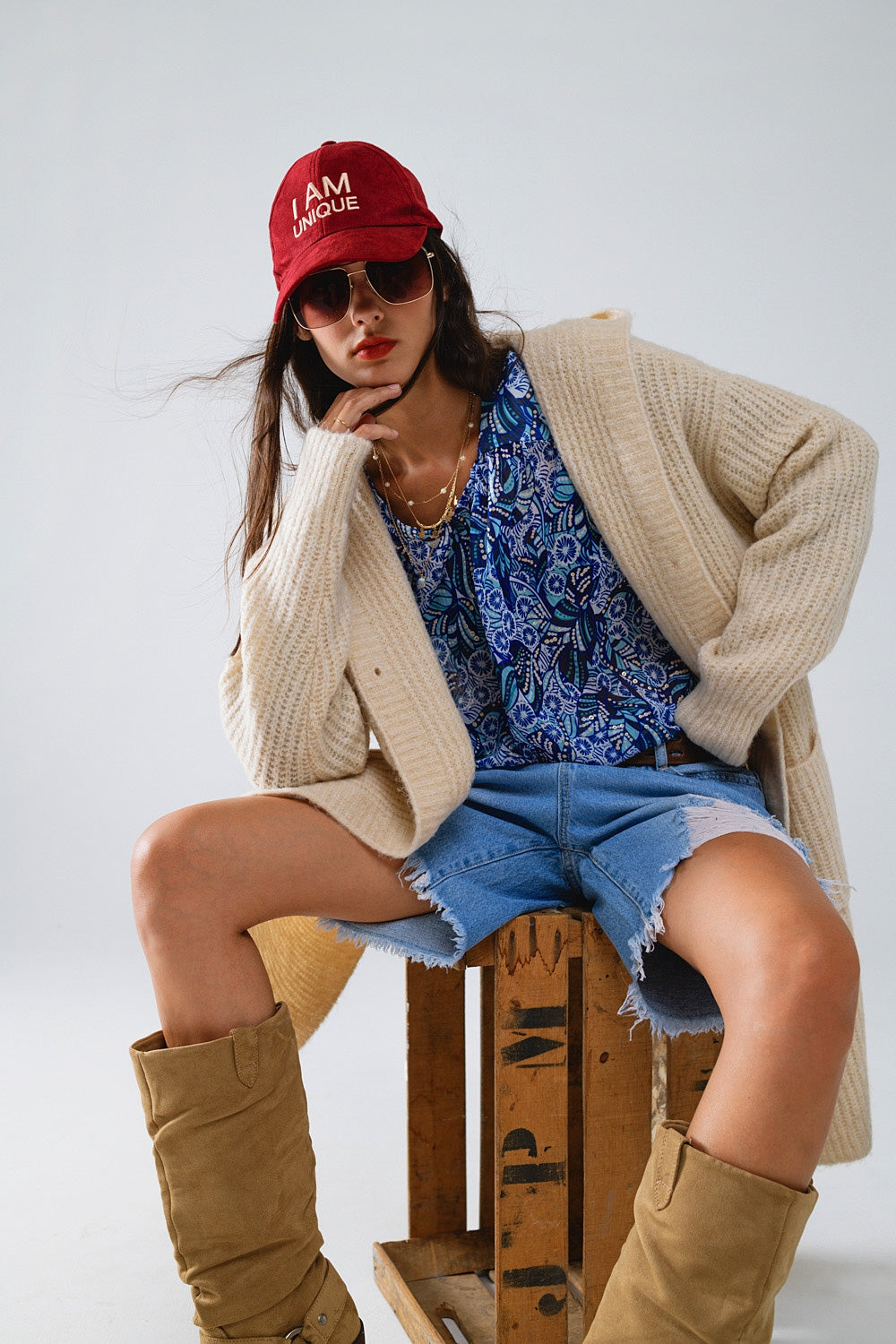 Soft Cream Knit Long Cardigan with Pockets and Hood - Cozy Winter Sweater for Women, Perfect for Casual Outfits & Layering in Cold Weather