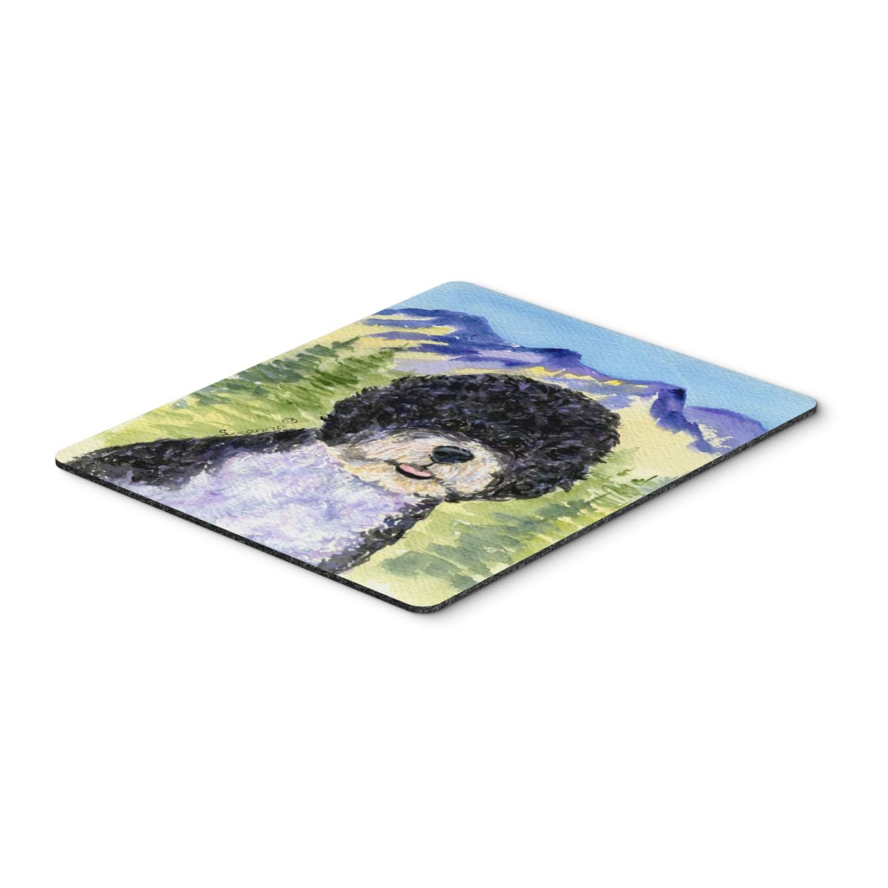 Portuguese Water Dog Mouse Pad & Trivet - Large Washable Non-Slip Desk Mat for Home Office, Gaming & Computer Work | Heat-Resistant Hot Pad for Kitchen & Workspace