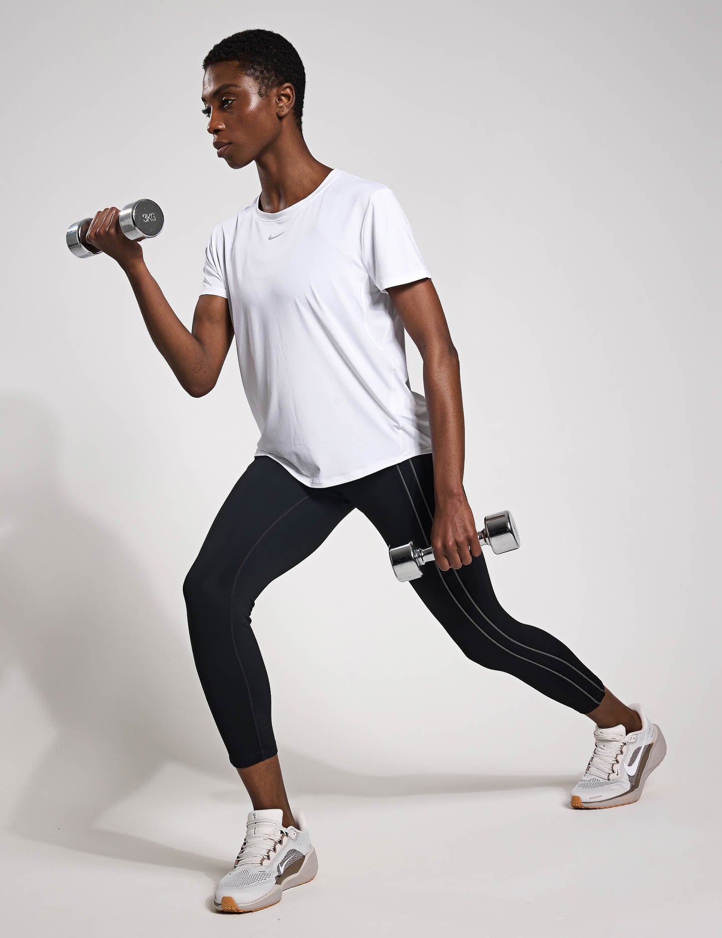 Classic Dri-FIT Short Sleeve T-Shirt for Men & Women - Moisture Wicking Activewear - White/Black - Perfect for Running, Gym Workouts & Outdoor Sports