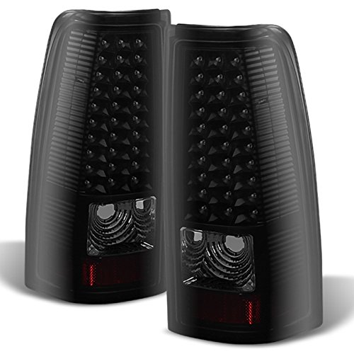 AKKON Black Smoked G2 LED Tail Lights Brake Lamps Pair for 1999-2002 Chevy Silverado & 2009-2003 GMC Sierra Pickup Truck - Upgrade Your Truck's Style & Visibility for Night Driving & Off-Road Adventures