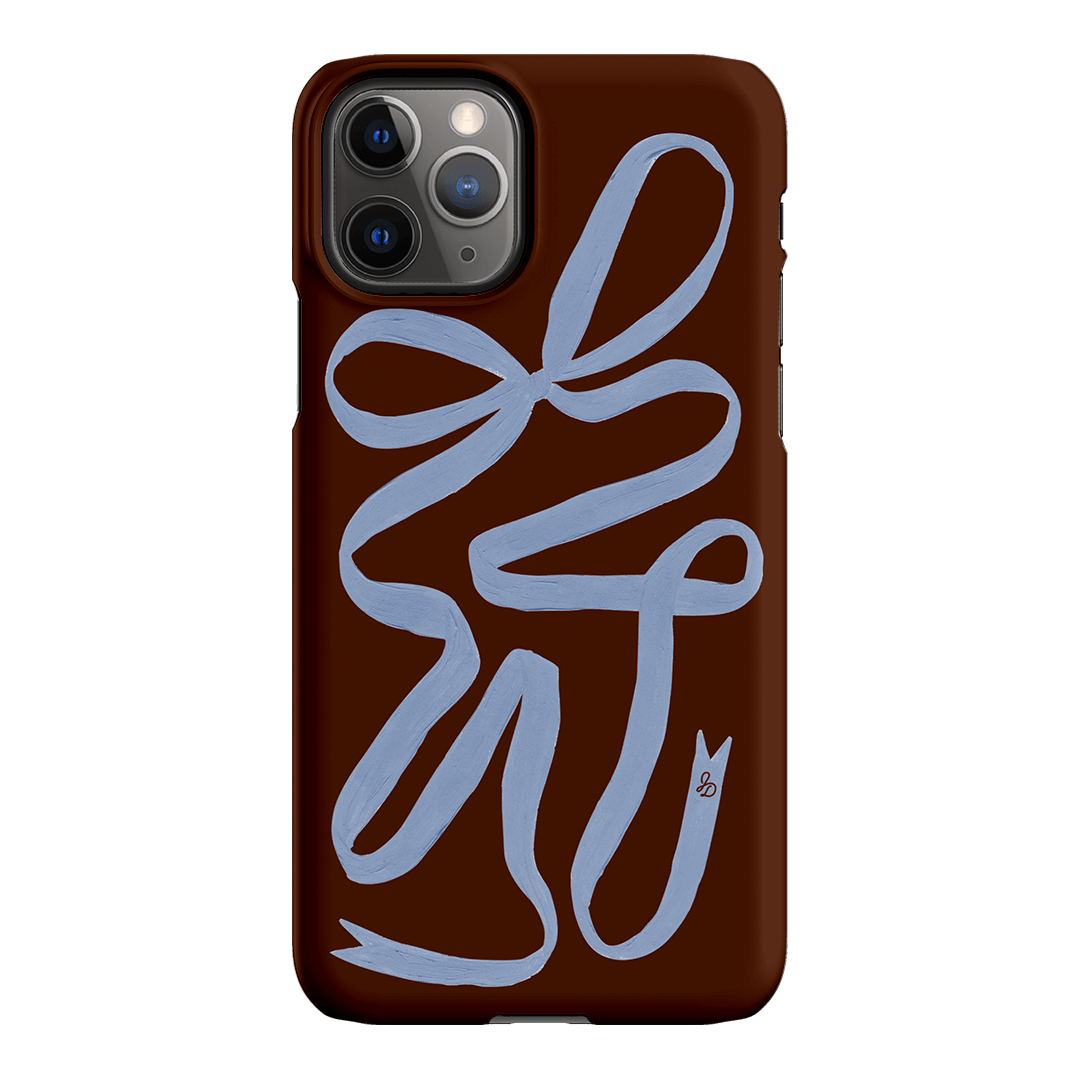 Elegant Mocha Ribbon Phone Case - Slim Protective Cover for iPhone & Samsung - Perfect for Everyday Use, Parties & Gifts