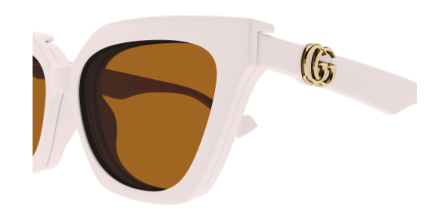 Gucci GG1542S 003 Ivory/Transparent Soft Cat Eye Sunglasses for Women - Luxury Fashion Accessory for Beach, Driving & Outdoor Activities
