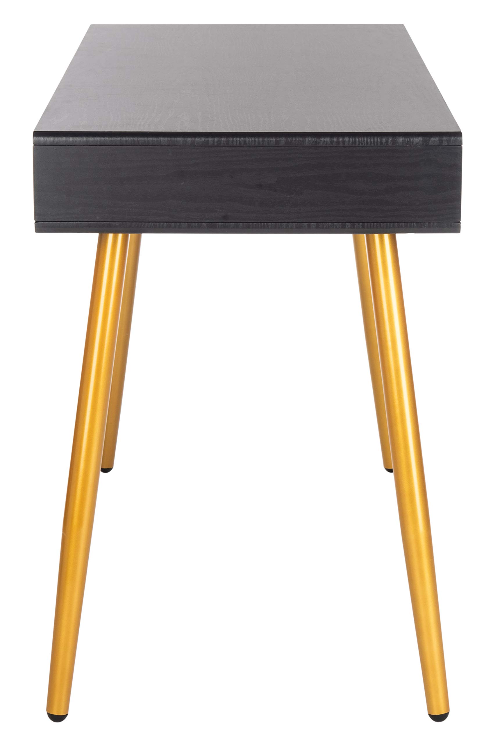 Safevieh Jorja Modern Black & Gold 1-Drawer Home Office Desk - Stylish Writing Desk for Small Spaces, Home Office & Study Room