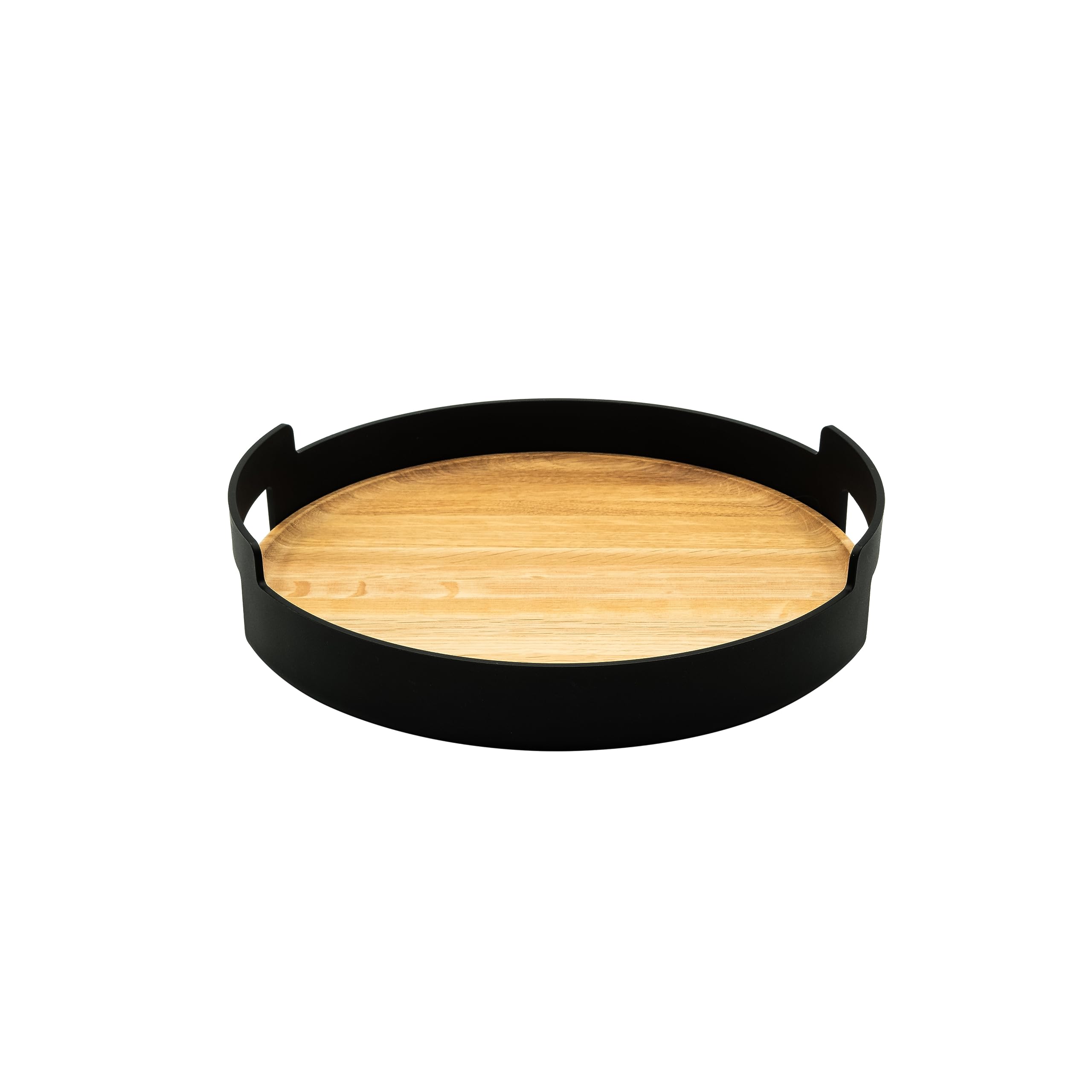 EVA SOLO Nordic Kitchen Circular Serving Tray - Oiled Oak Wood with Timeless Danish Design | Functional Black Serving Board for Cheese, Charcuterie & Appetizers | Perfect for Entertaining & Dining Decor