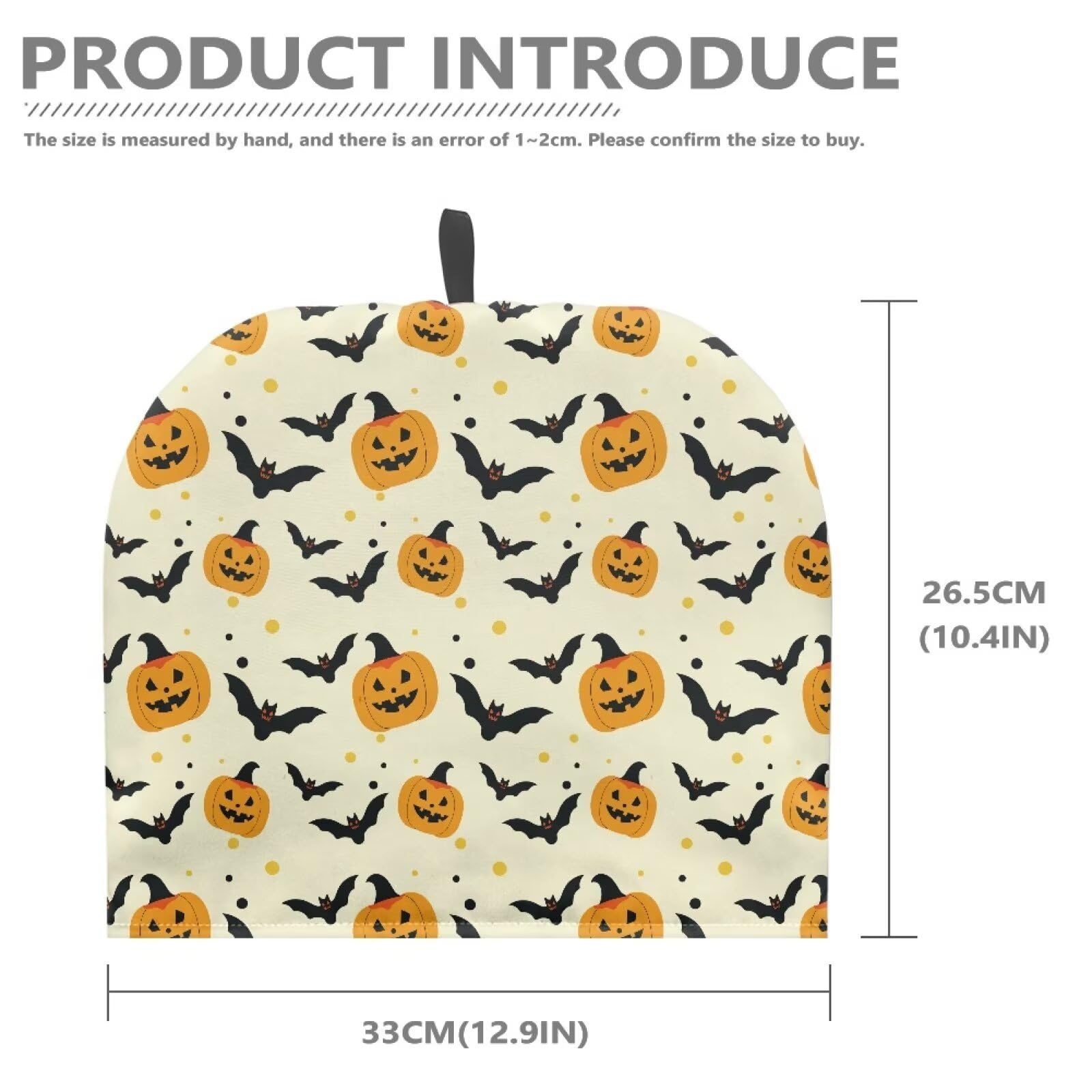 Halloween Pumpkin Print Tea Cozy Cover - Cotton Insulated Teapot Dust Cover for Kitchen & Home Decor | Keep Tea Warm at Breakfast, Perfect for Halloween Parties & Cozy Autumn Tea Time