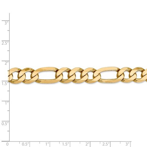 14KT Yellow Gold 10mm Figaro Link Bracelet for Men - Classic 8-Inch Chain Jewelry for Gifts, Weddings & Special Occasions