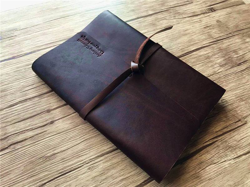 Personalized Engraved Leather Scrapbook Album - Large Photo Book for Wedding, Baby, Travel & Family Memories | Premium Gift for Anniversary, Birthday & Special Occasions