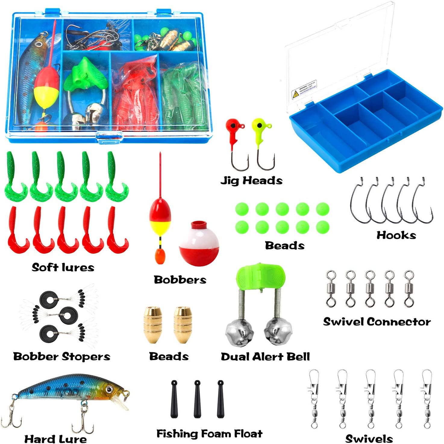 PLUSINNO Kids Fishing Pole - Telescopic Fishing Rod and Reel Combo Kit with Tackle Box | Portable Spincast Fishing Gear for Boys, Girls & Youth | Perfect for Outdoor Adventures, Camping & Family Fishing Trips