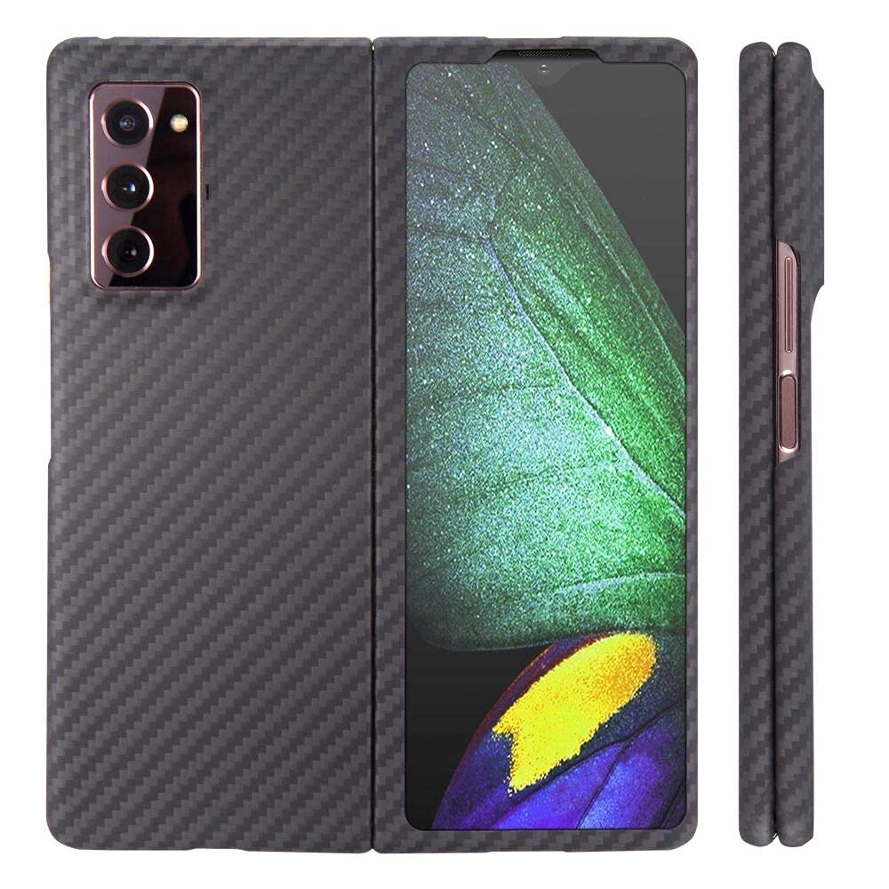 Samsung Galaxy Z Fold 2 Case - 100% Aramid Fiber Ultra Thin & Lightweight Protective Cover for Z Fold 2 5G (Black) | Perfect for Business Professionals & Travelers
