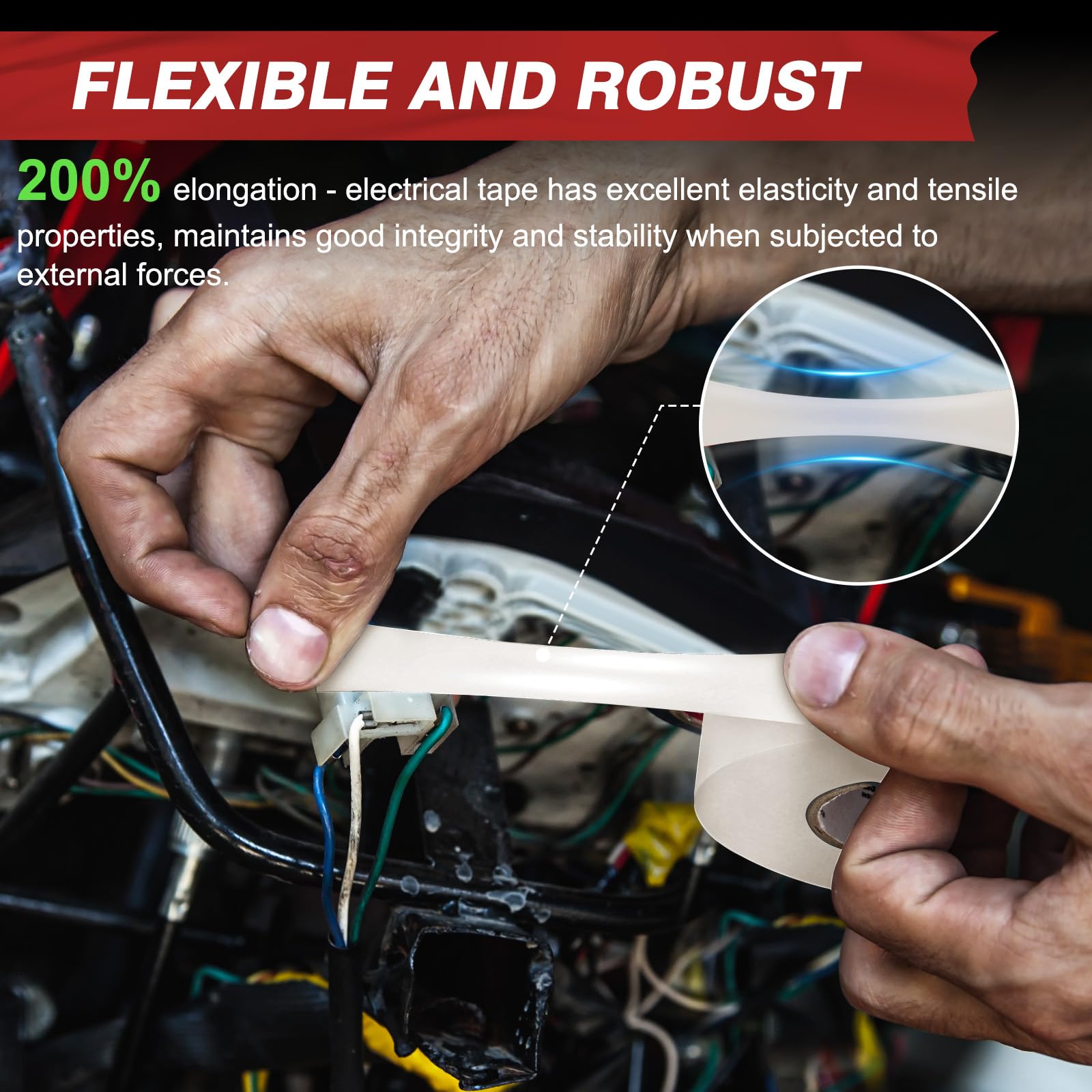 UL/CSA Listed White PVC Electrical Tape - ¾ in x 66 ft, 100 Rolls - Waterproof Insulating Vinyl Tape for Electrical Repairs, Automotive Wiring, HVAC & Equipment Maintenance - Perfect for Home DIY Projects, Electrician Tools & Industrial Applications