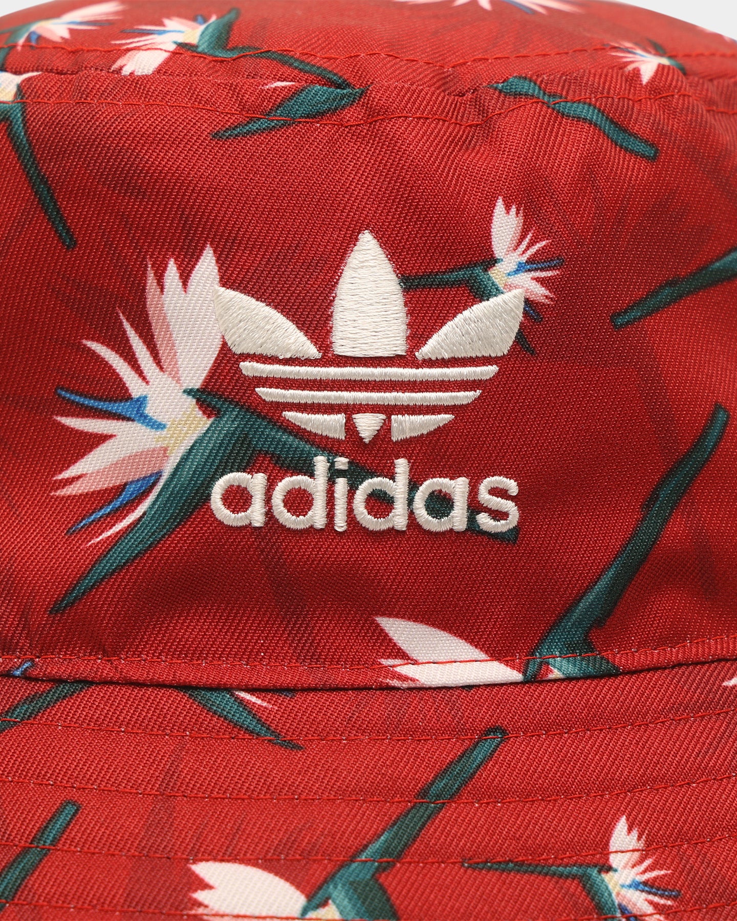 Adidas Bucket Hat for Men & Women - Red & Off White Adjustable Sun Hat for Outdoor Sports, Beach, Hiking & Casual Wear