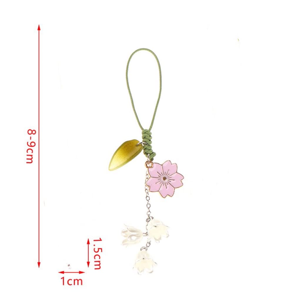 Leadigol Pink Keychain Phone Case - Stylish Mobile Phone Strap with Keyring, Pendant Charm & Headset Cover for Women | Perfect for Keys, Bags, and Everyday Accessories