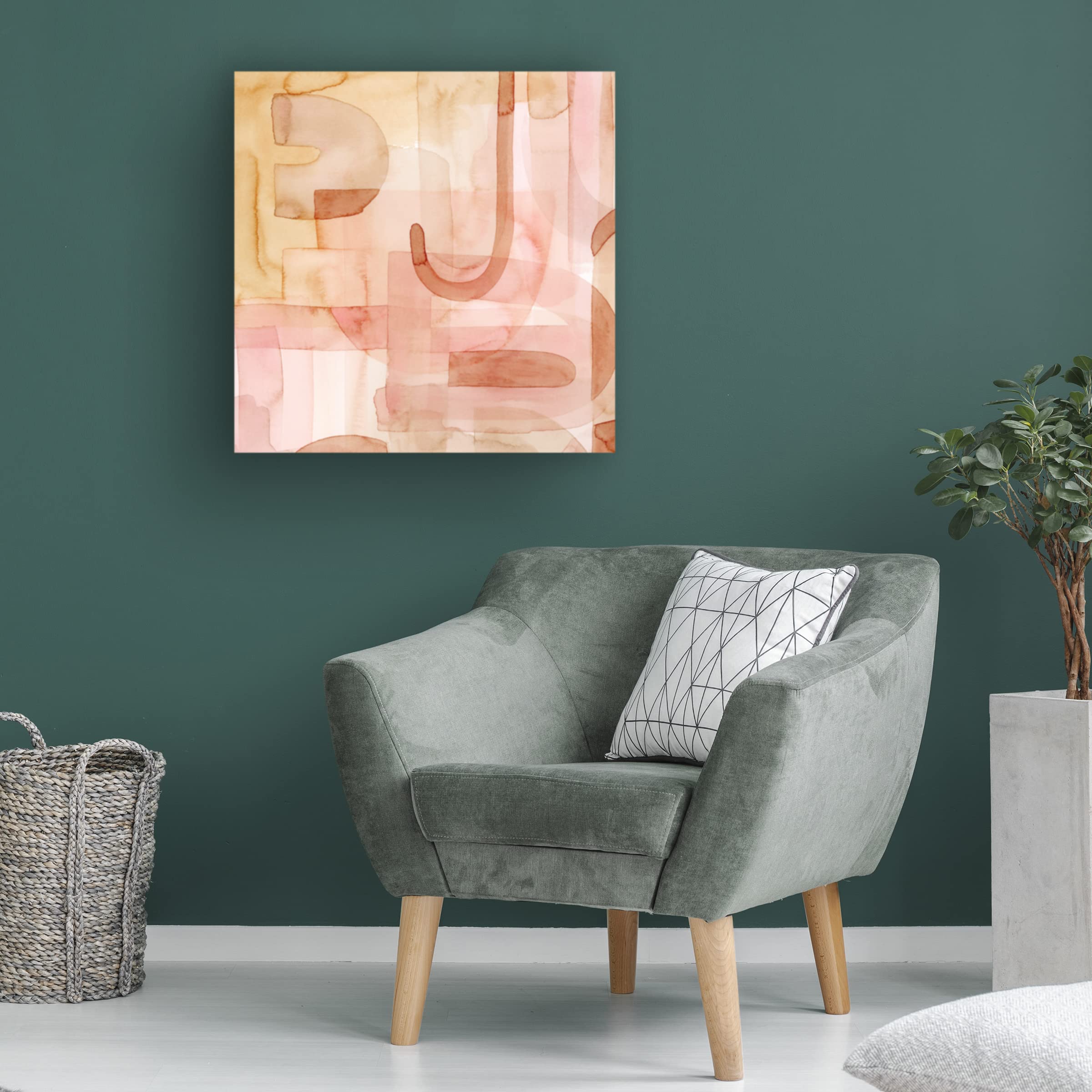 Grace Popp 'Build Up III' Canvas Wall Art Print - Modern Abstract Painting for Living Room, Bedroom & Office Decor
