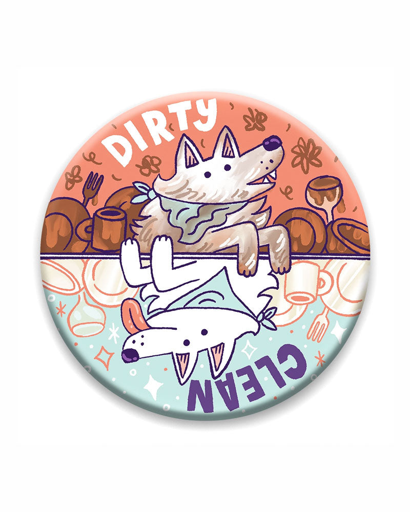 Dirty Clean Dishwasher Magnet for Dogs - Fun Kitchen Accessory for Pet Owners - Perfect for Dishwasher Safety & Organization