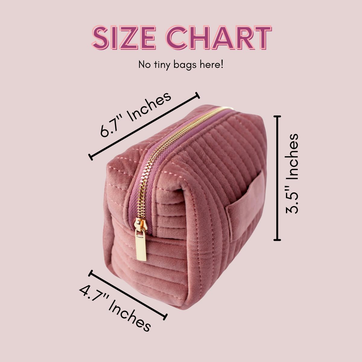 Custom Velvet Makeup Bag - Personalized Travel Cosmetic Organizer for Women | Purse & Toiletry Storage