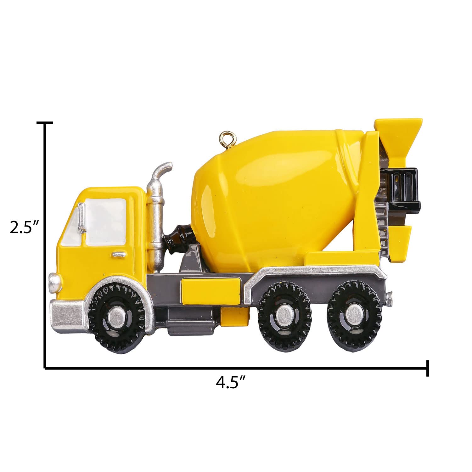 2024 Personalized Christmas Truck Ornaments - Cement Mixer & Construction Vehicle Tree Decorations | Durable Concrete Truck Ornaments for Holiday Decor, Gift Giving & Festive Home Decoration