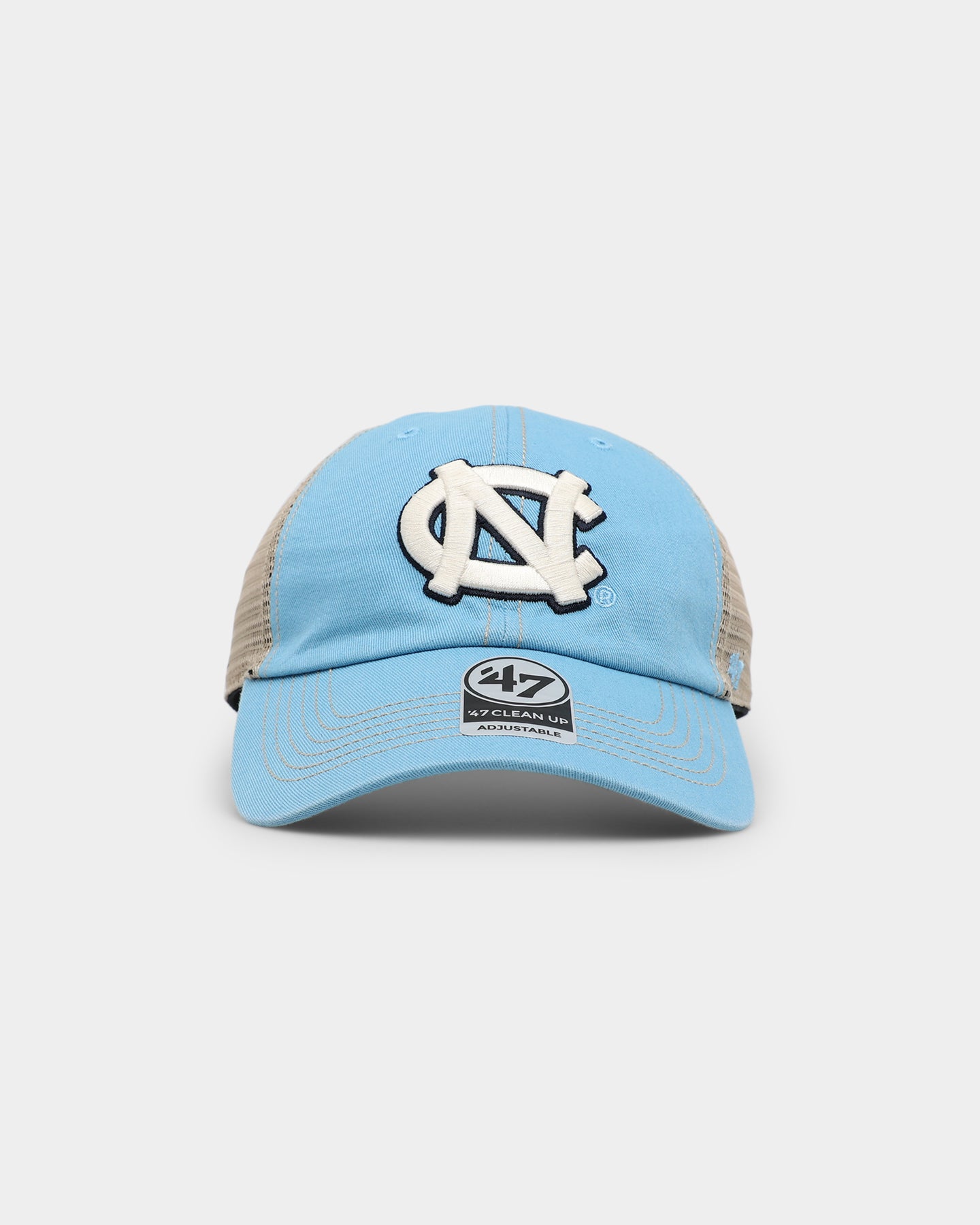 47 Brand North Carolina Tar Heels UNC Trawler '47 Clean Up Strapback Hat - Adjustable Baseball Cap for Men & Women - Perfect for Game Day, Tailgating & College Fan Gear