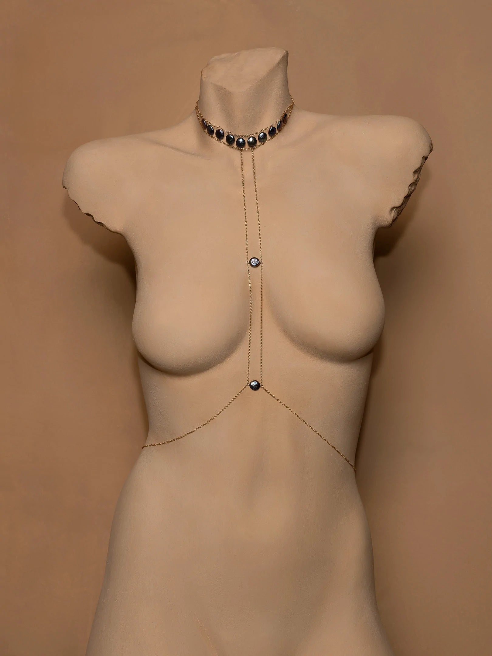 Elegant Crown Choker Pearl Body Chain Jewelry for Women - Perfect for Weddings, Parties & Boho Fashion