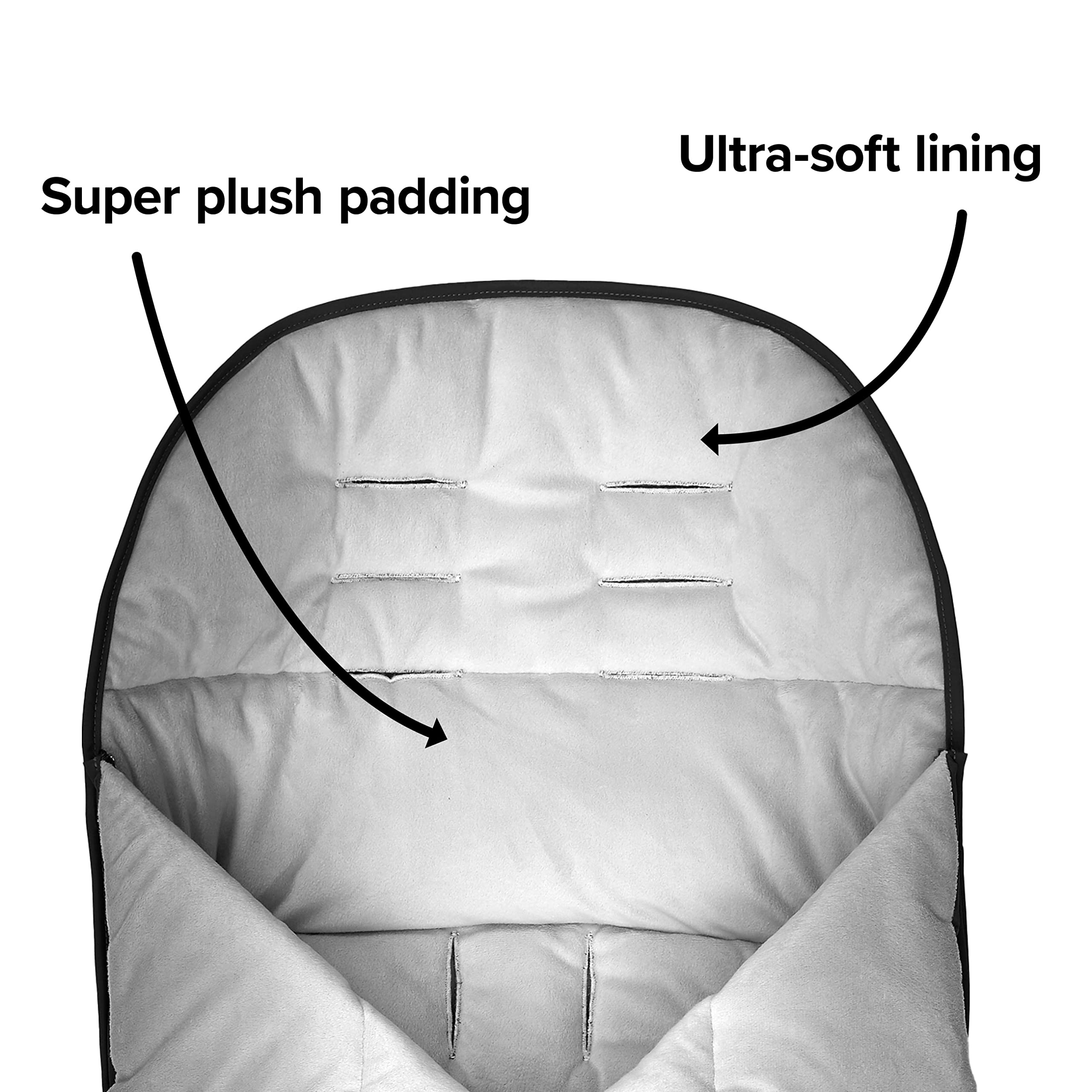 Diono All Weather Stroller Footmuff - Universal Fit for Baby to Toddler with Super Soft Padding, Weatherproof & Water Resistant Lining (Black Midnight) - Perfect for Winter Strolls, Outdoor Adventures & Cold Weather Protection
