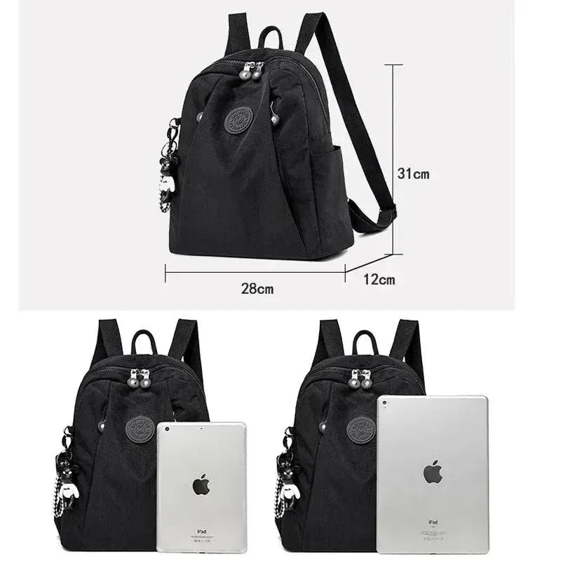 Waterproof Nylon Backpack for Teens - Lightweight School Backpack with USB Charging Port, Durable Travel Backpack for High School & College Students - Perfect for School, Travel & Outdoor Adventures