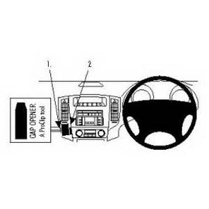 ClicOn No Holes Angled Dash Mount for Mitsubishi Pajero (2007-2019) - Secure Phone Holder for Off-Road Driving & GPS Navigation
