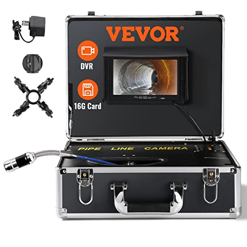 VEVOR Sewer Inspection Camera with 131ft Cable, 7