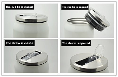 Premium Stainless Steel Travel Mug 10.3 Oz - Double Wall Vacuum Insulated Coffee Thermos - Keeps Drinks Hot for 12 Hours/Cold for 24 Hours - Leak Proof Lid - Perfect for Commuting, Camping & Office Use