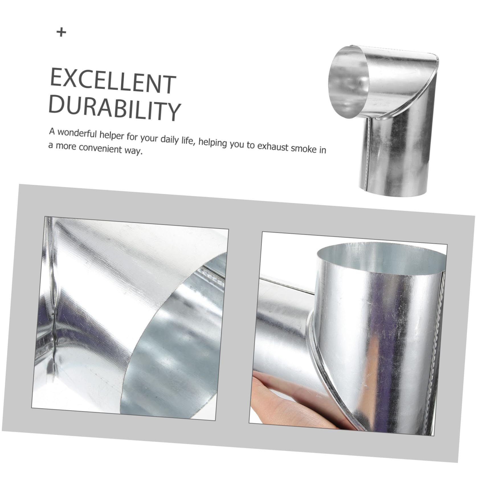 MUCKLILY Chimney Pipe Accessories - Smoke Pipe Elbow, Tent Wood Stove Hose, Camping Heating Stove Pipe, Exhaust Pipe, Smoke Vent, Ground Pot, Stainless Steel Exhaust - Perfect for Camping, RV, Outdoor Heating & Wood Stoves