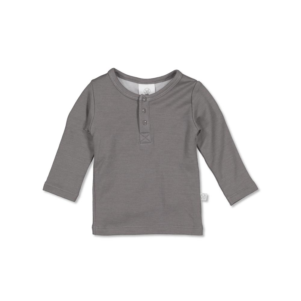 Premium Steel Merino Bamboo Henley Top for Men - Soft Breathable Comfort Shirt for Outdoor Hiking & Casual Wear