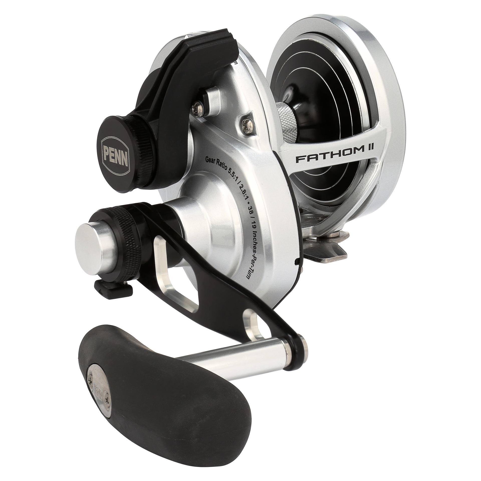 PENN Fathom™ II Lever Drag 2-Speed Conventional Fishing Reel - Saltwater & Deep Sea Fishing Gear for Big Game Anglers