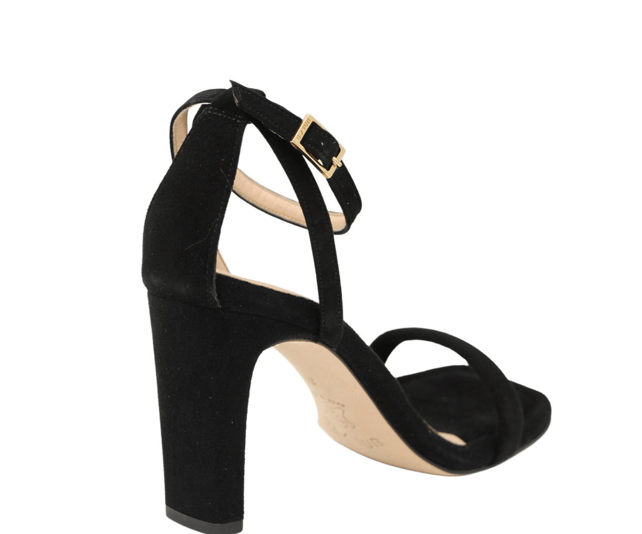 UNISA Sabina Black Suede Barely There Sandals for Women - Comfortable Minimalist Strappy Heels for Summer, Beach, and Casual Outings