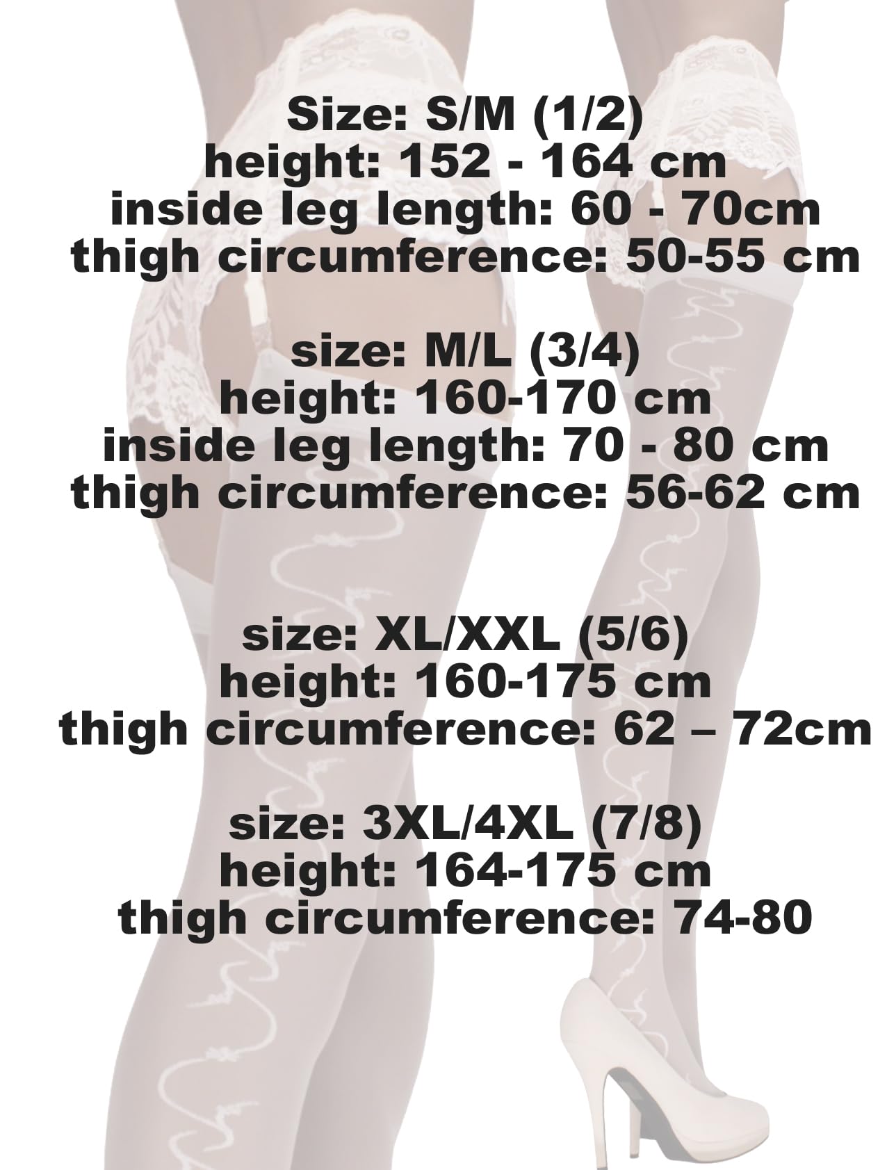 JUST BEAUTY TOUCH Heart Pattern Stockings - Semi Sheer Tights for Women (Sizes S-4XL) - 20 Denier Black Sweetheart Design - Perfect for Valentine's Day, Date Night & Romantic Occasions