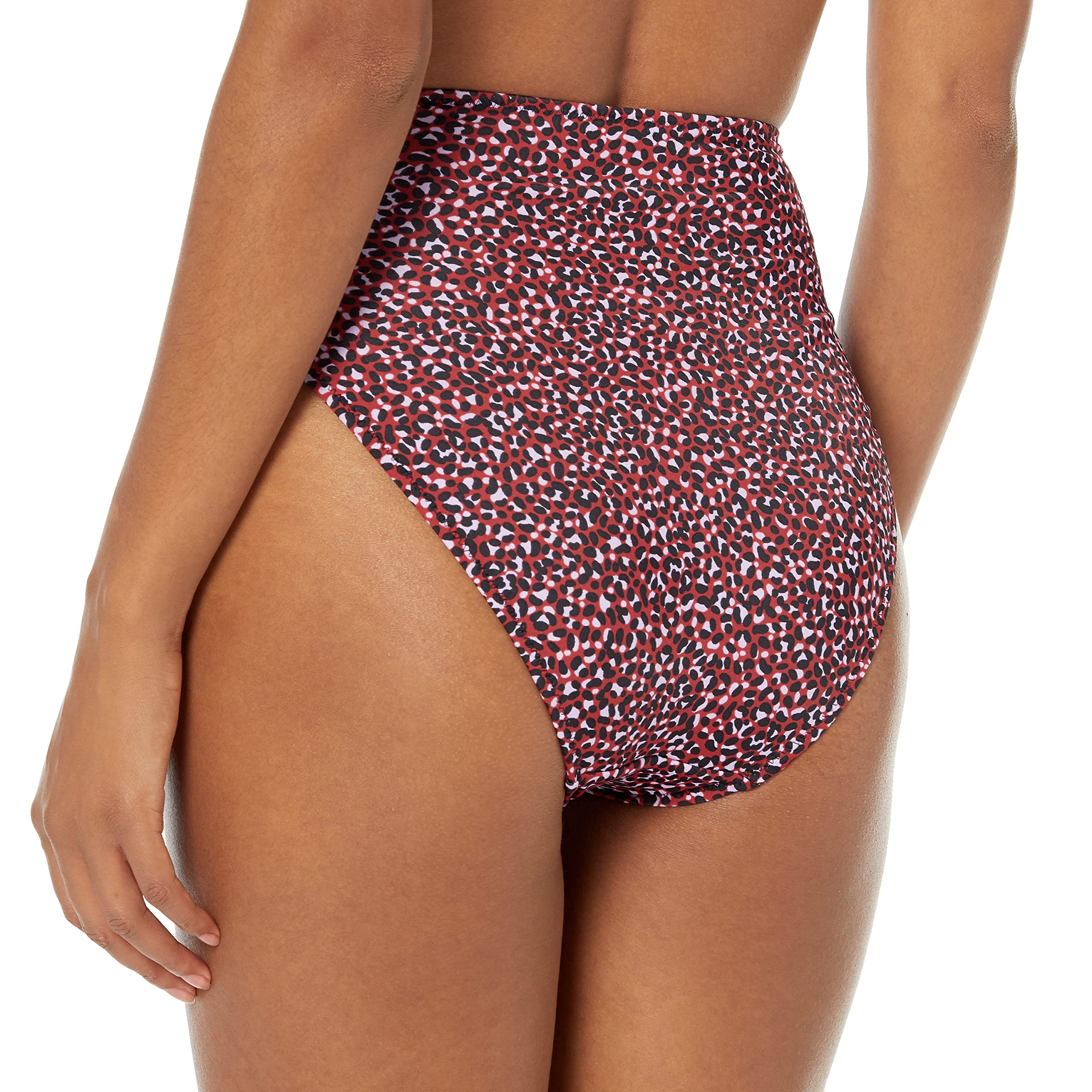 Amazon Essentials Women's High Waist High Leg Bikini Bottom - Comfortable Swimwear for Beach, Pool & Summer Vacations