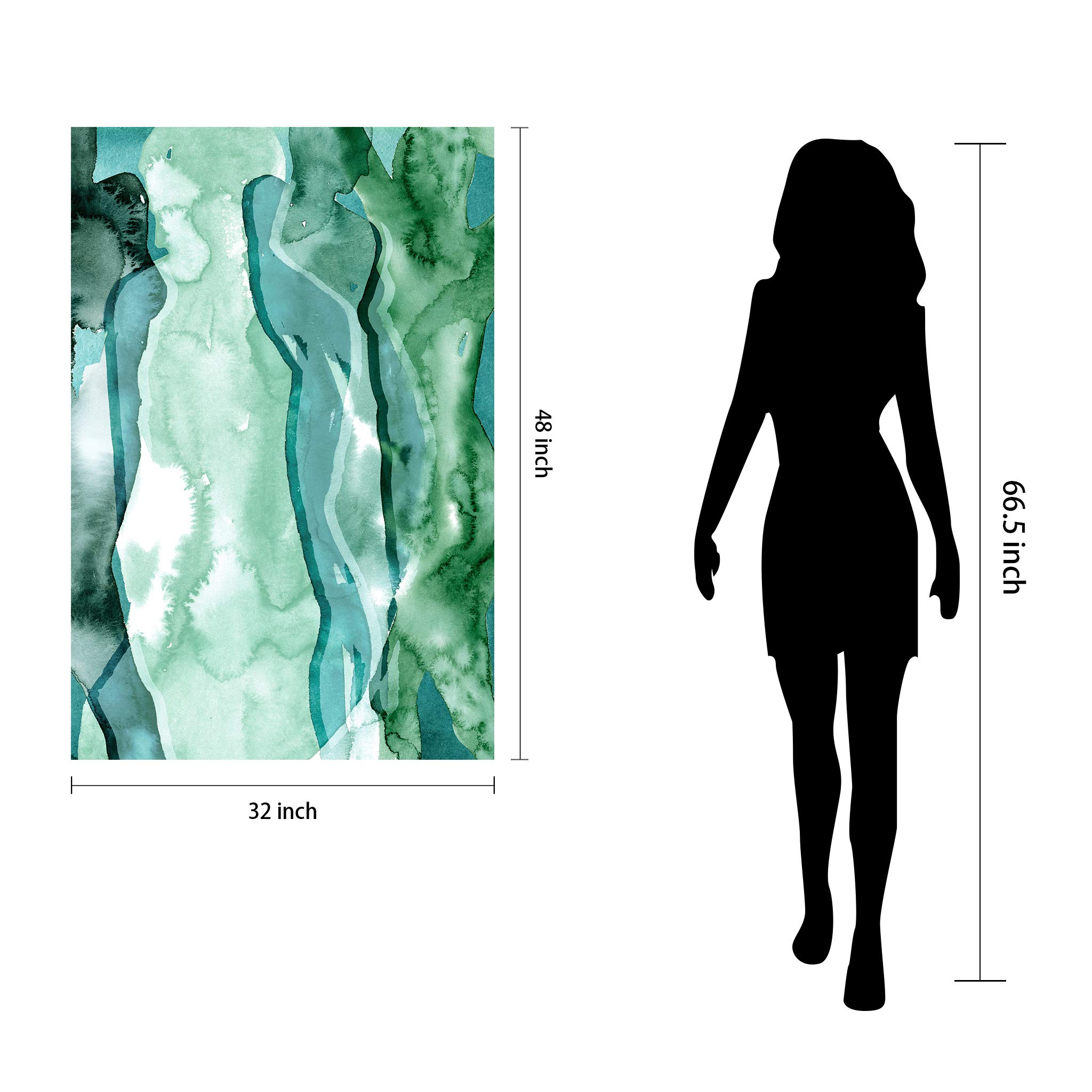 Empire Art Direct Floating Glass Wall Art - Frameless Tempered Glass Panel for Women's Decor, 48x32 Inches, Ready to Hang - Perfect for Living Room, Bedroom & Office Decor