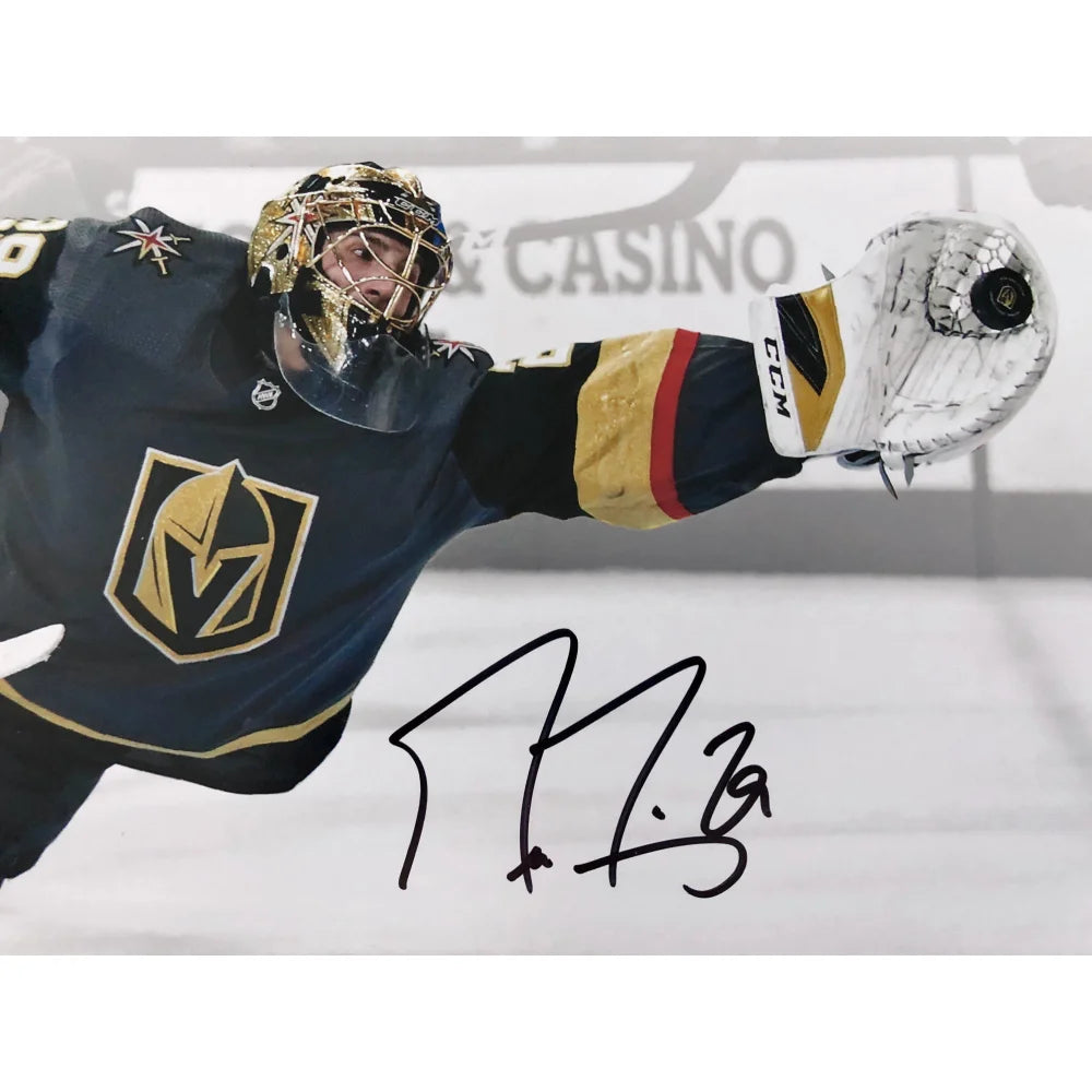 Marc Andre Fleury Signed 16x20 Photo - The Save Framed Vegas Golden Knights Memorabilia with COA & JSA Authentication - Perfect for Hockey Fans, Sports Collectors, and Man Cave Decor