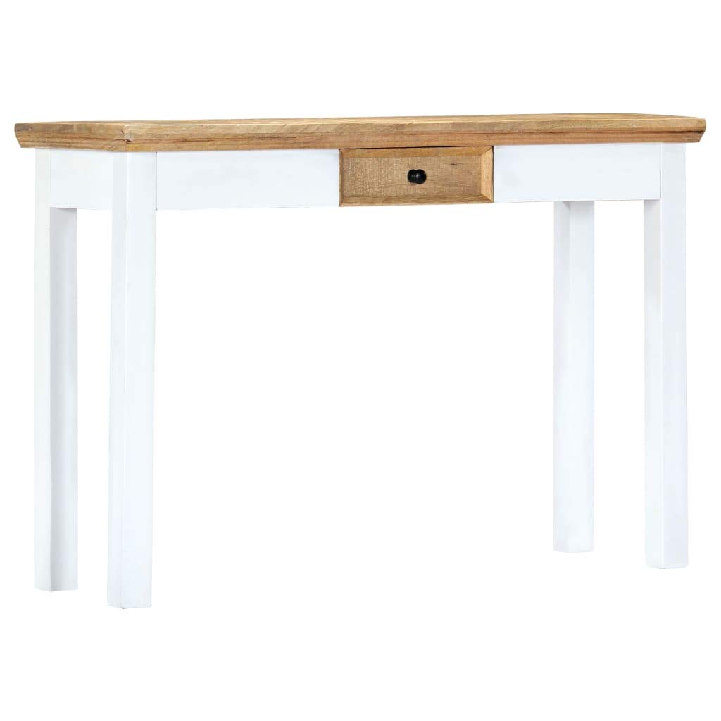 Rustic Console Sofa Table with Drawer - Solid Wood End Table, Computer Desk & Coffee Snack Table for Living Room, Hallway or Home Office - Perfect for Small Spaces, TV Stand & Entryway Decor