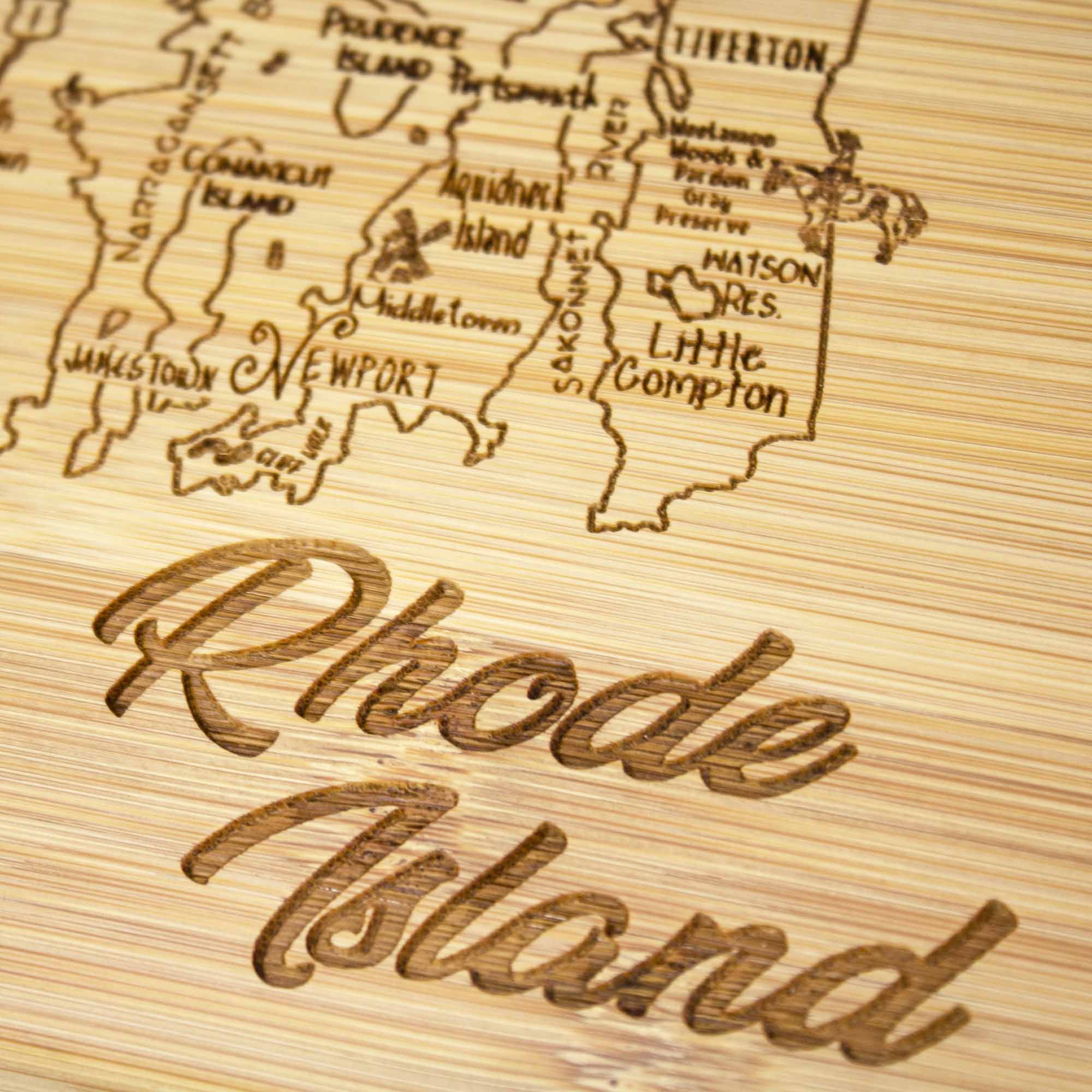 Premium Rhode Island Themed Wooden Cutting Board - 11