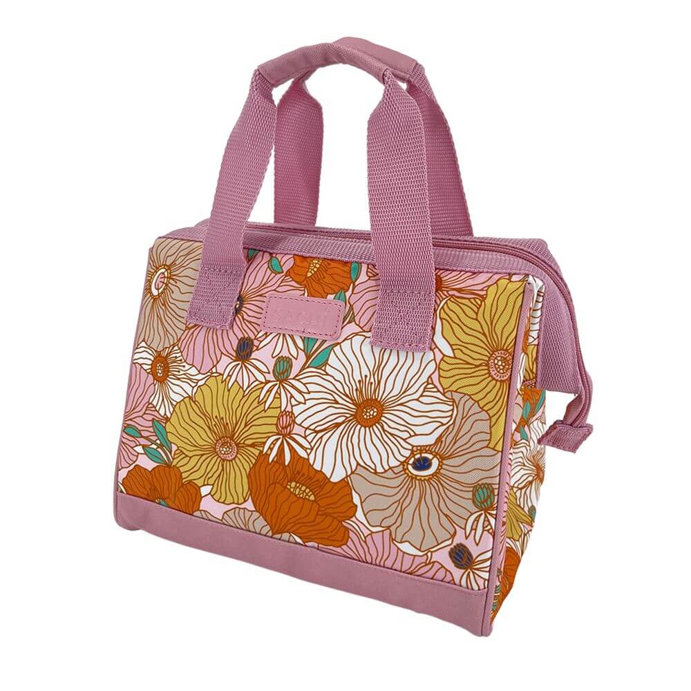 Vintage Floral Insulated Lunch Bag for Women & Men - Leakproof & Thermal Reusable Lunch Tote for Work, School, Picnic & Travel - Sachi Eco-Friendly Cooler Bag