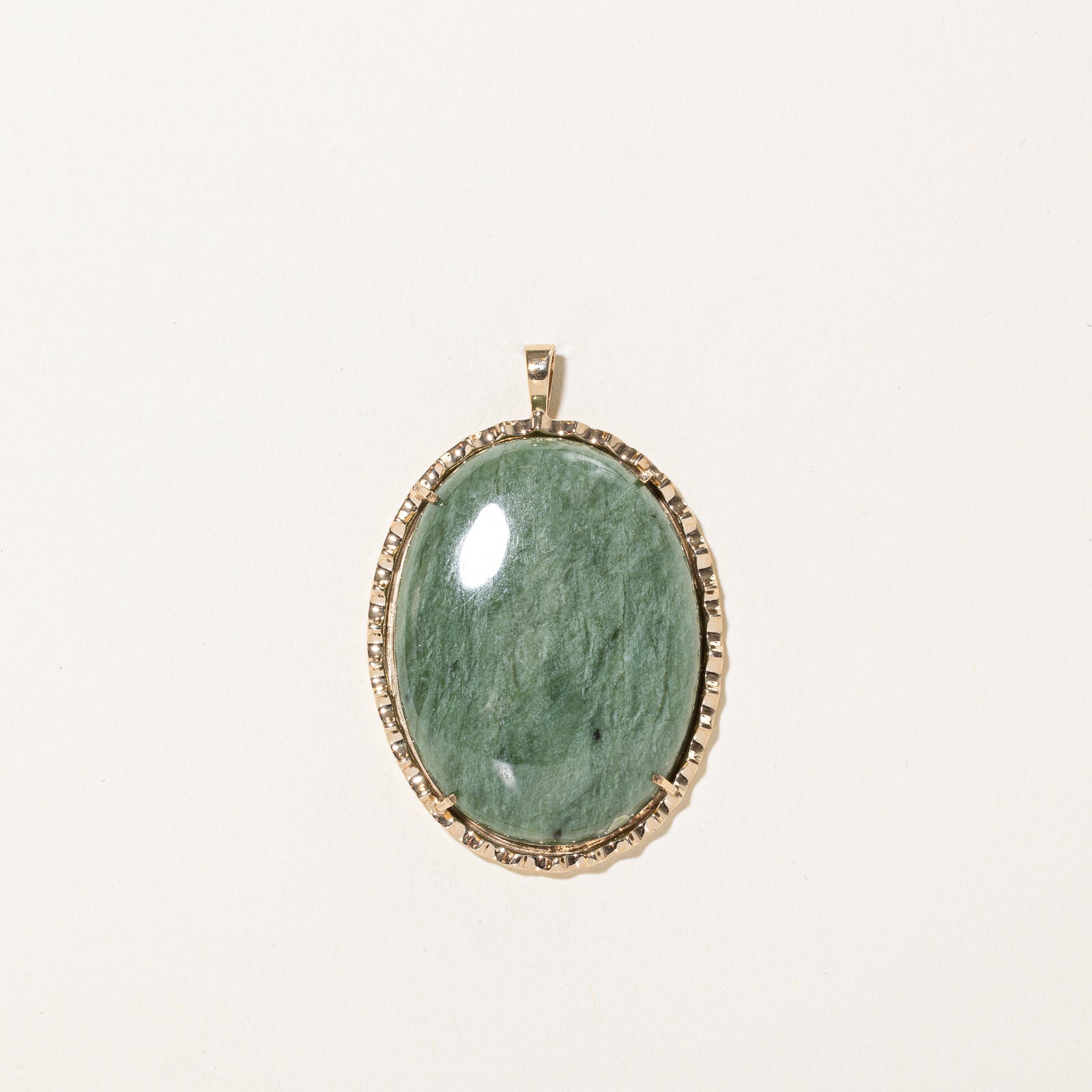 92.00ct Oval Cabochon Nephrite Jade Pendant - Natural Green Gemstone Jewelry for Women - Perfect for Necklaces, Gift Giving & Spiritual Healing