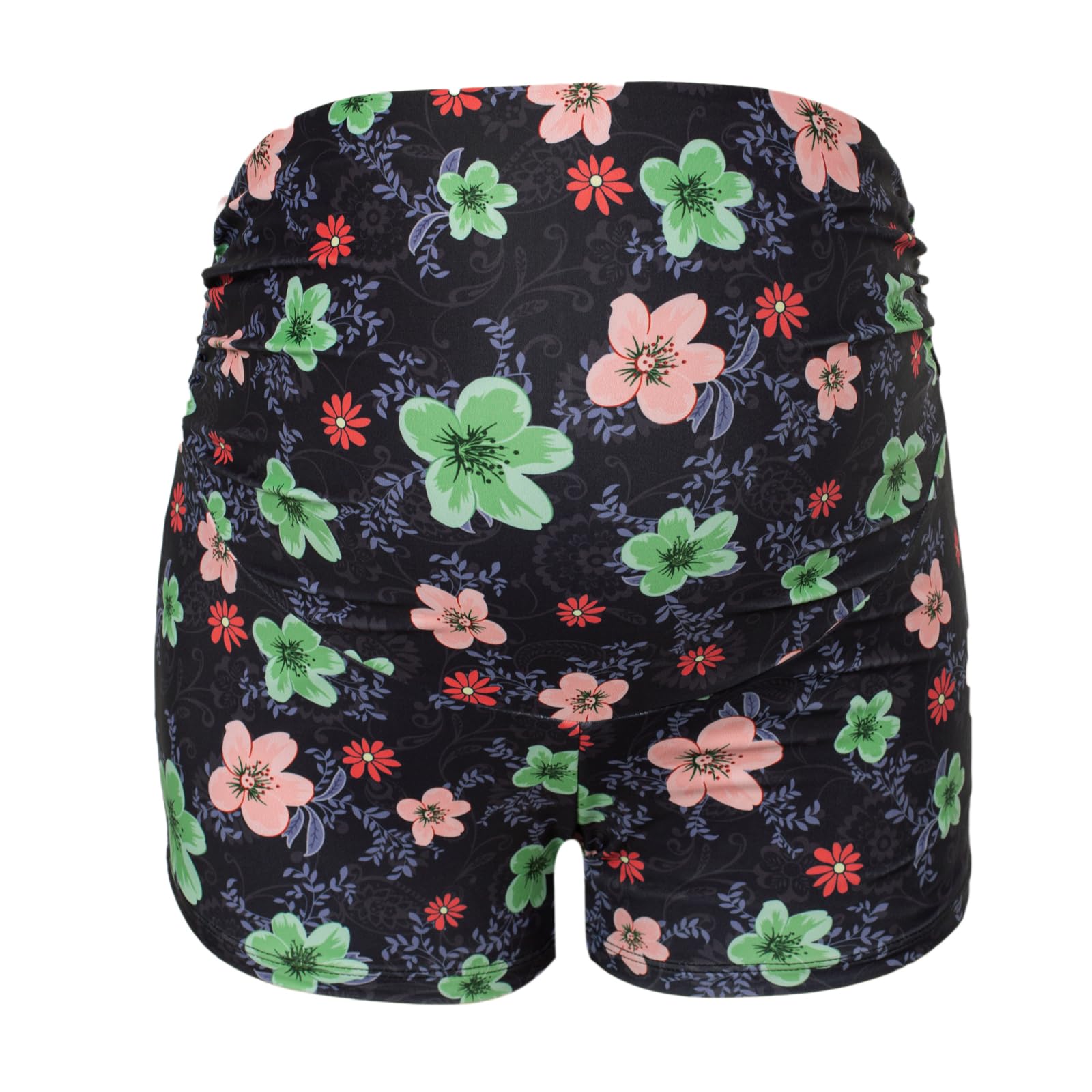Maacie Maternity Athletic Tankini Swimsuits Two Piece - Floral Print Ruched Tops with Shorts for Pregnant Women | Comfortable Swimwear for Pool, Beach & Water Aerobics