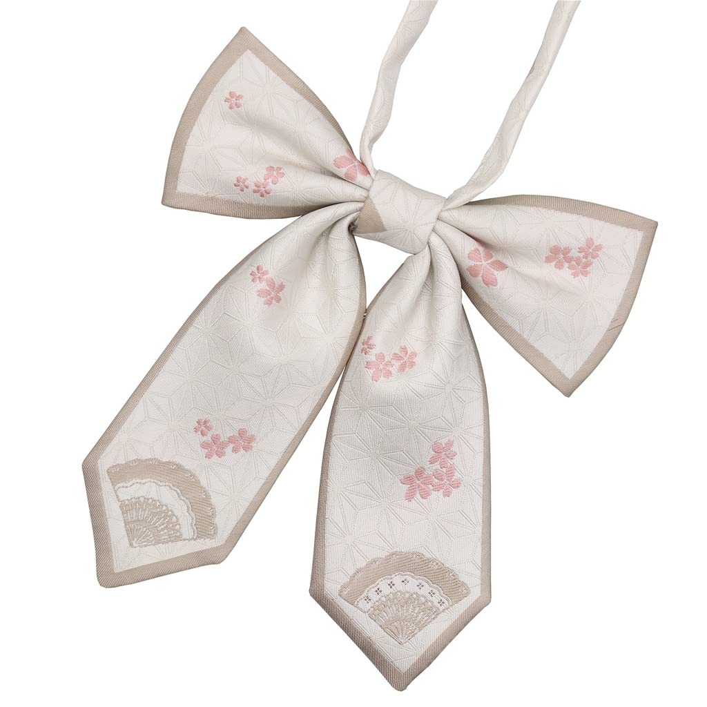 Elegant Japanese Bow Tie - Sharp Corner Small Long Handle Floral Shirt Collar Accessory for Men & Women (12.5x13.5cm) - Perfect for Weddings, Parties & Formal Events