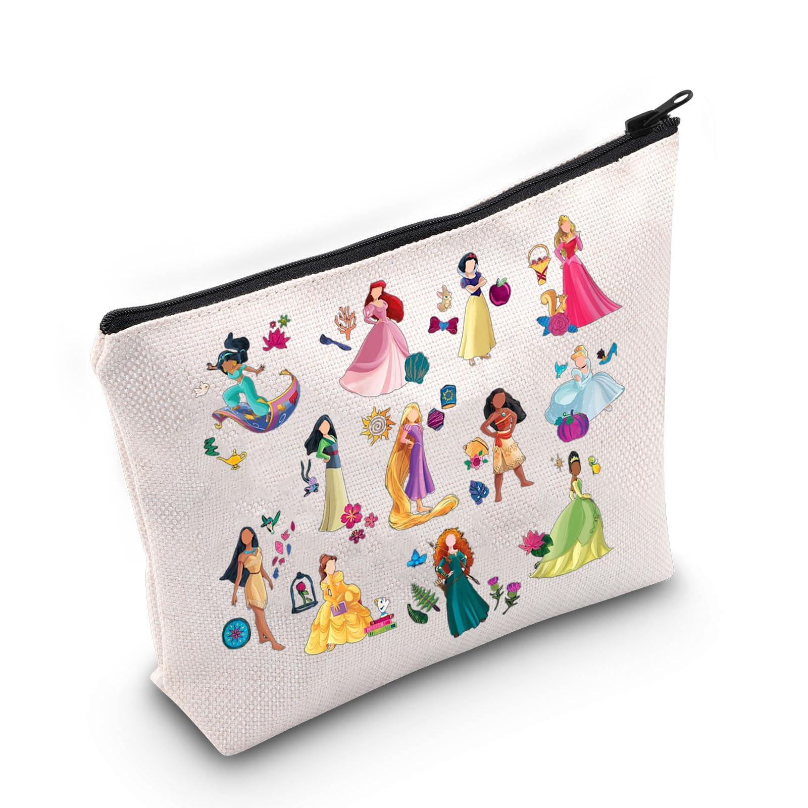 JNIAP Magical Princess Cosmetic Bag - Fairy Tale Inspired Makeup Pouch for Girls, Perfect Gift for Daughter's Birthday, Princess Theme Party & Travel Accessories