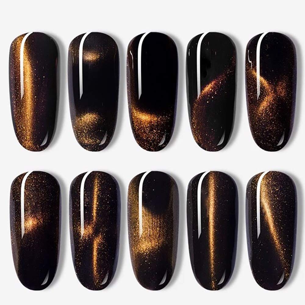 6Pcs Magnetic Nail Polish Pen Kit - SILPECWEE Cat Eye Nail Art Tools with Magnet Stick & Stand for Professional Manicure | Perfect for Salon, Home Nail Design & DIY Gel Polish Application