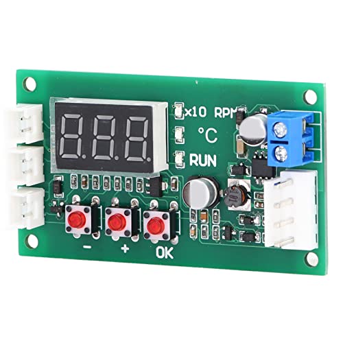 12V-48V DC Fan Temperature Control Governor with Low Temp Shutdown - 4-Wire Electronic Speed Controller Module with Cable for Reverse Sequence Fans - Perfect for PC Cooling, Server Racks & Electronics Enclosures
