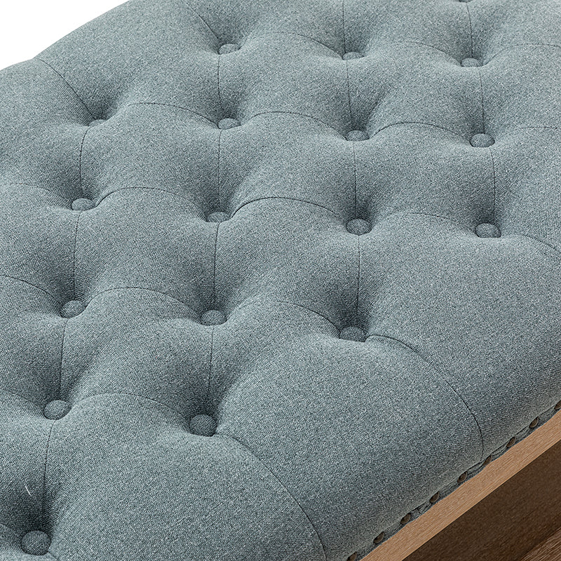 Isaak Upholstered Storage Ottoman Bench with Lift Top - Extra Seating & Hidden Storage for Living Room, Bedroom, or Nursery - Perfect for Blankets, Toys & Home Organization